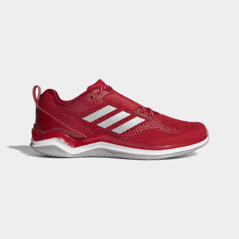 Adidas Men's Speed Trainer 3 Baseball Shoes Red/Silver Metal/White Ireland Q16542